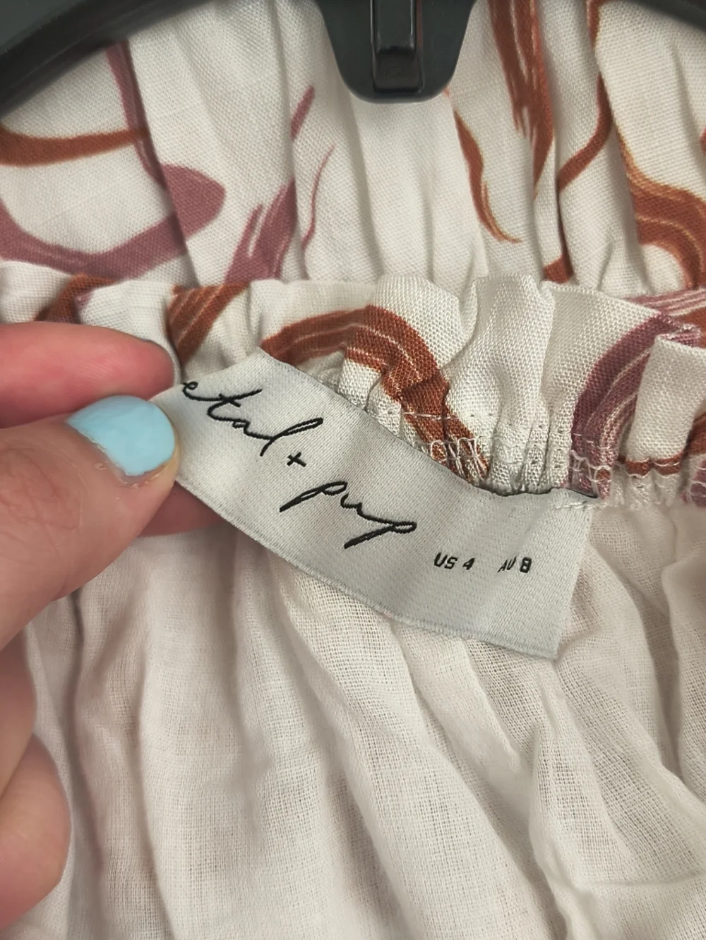 NWOT Petal & Pup White And Brown Summer Dress | Size 4 - Picture 3 of 5